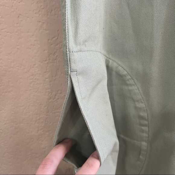 JCrew Crewcuts Kids Girls Short Sleeve Twill Cadet Field Dress Green Sz 14 NWT - Picture 5 of 7